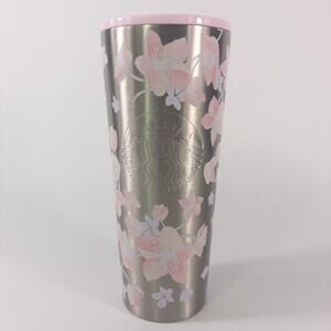 Starbucks Cherry Blossom 2024 Stainless Steel Tumbler 24oz Pink Floral Limited